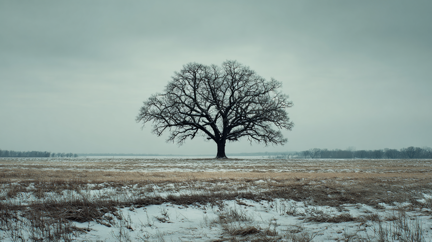 Oak tree winter
